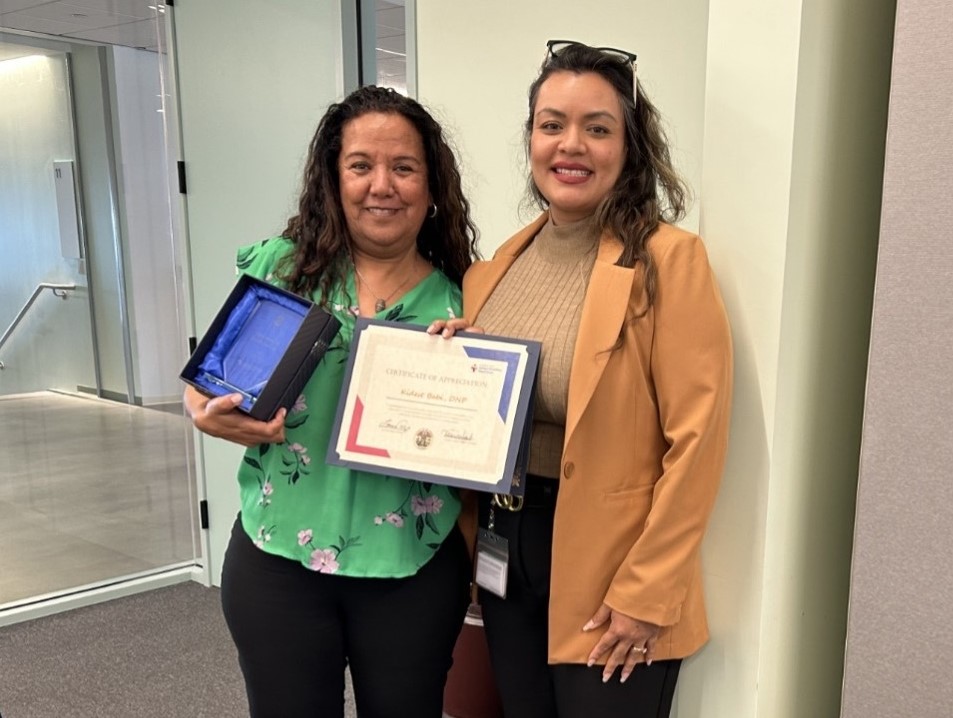 Geriatric Nurse Practitioner, Kidest Babi with APS' Rosa Jasso.