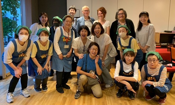 Dr Trejo; M Feldman & Paul Cann vsiting a Japananese children's cafeteria
